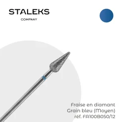 - Fraise en diamant forme Tulipe Grain Bleu 0,5 x 1,2 cm | Staleks Outlet