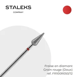 - Fraise en diamant forme Tulipe Grain Rouge 0,5 x 1,2 cm | Staleks Outlet