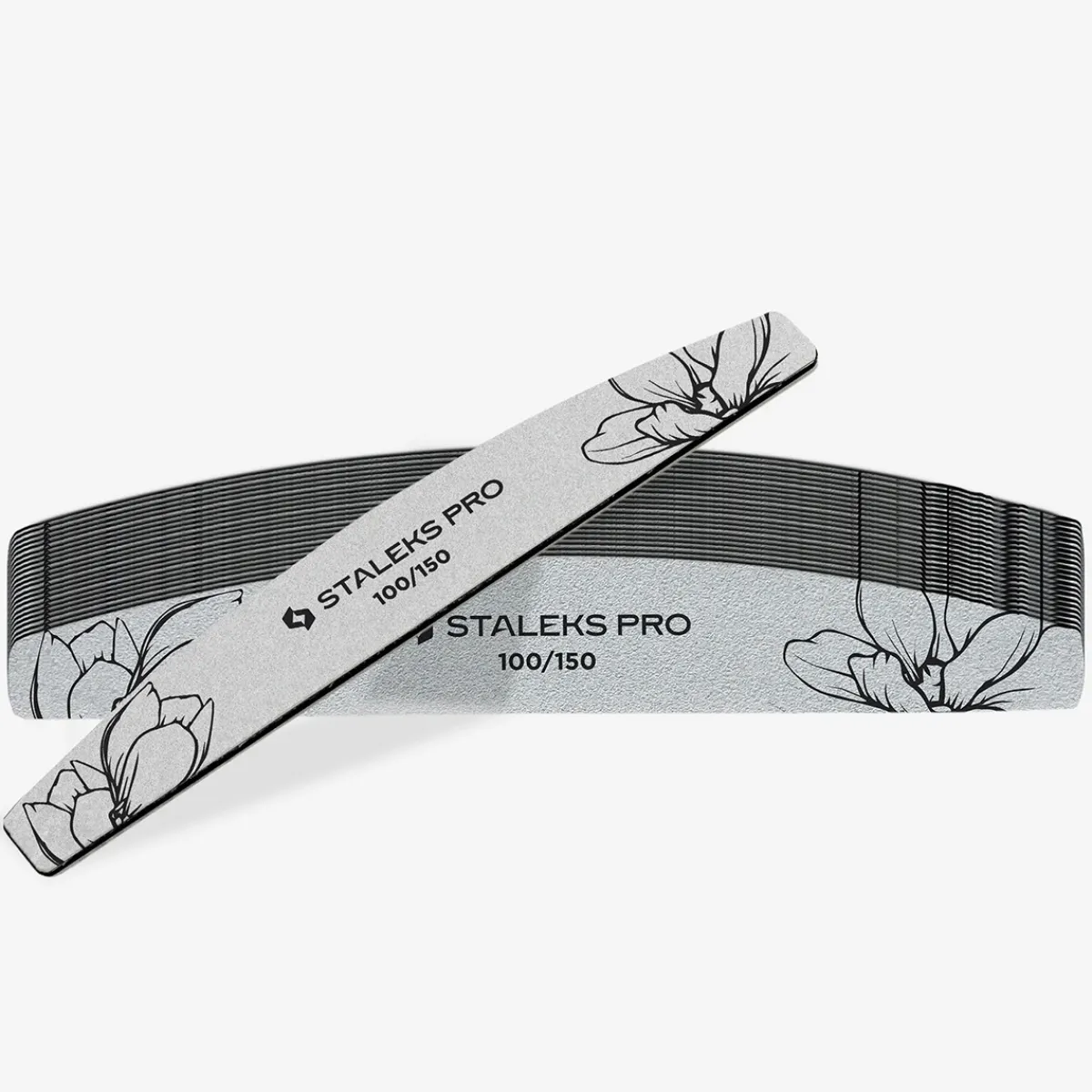 Pro - Limes minérales demi-lune EXPERT 40 grain 100/150 (25 pcs) | Staleks Best