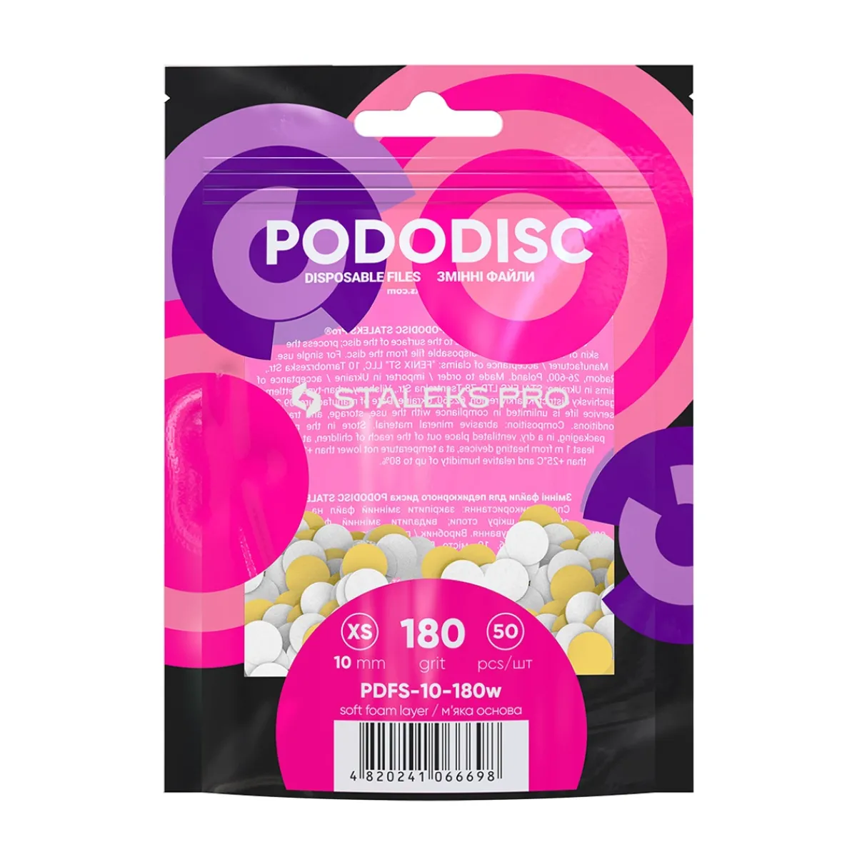 Pro - Limes Recharges base souple pour disque PODODISC XS Grain 180 (50 pcs) | Staleks Online