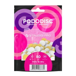 Pro - Limes Recharges base souple pour disque PODODISC S Grain 80 (50 pcs) | Staleks Sale