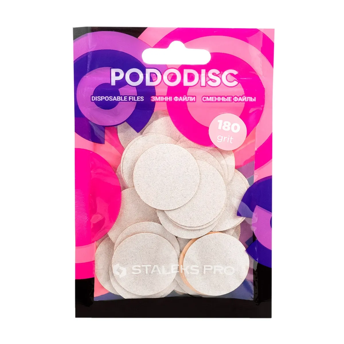 Pro - Limes Recharges pour disque PODODISC L Grain 180 (50 pcs) | Staleks Clearance