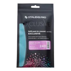 Pro - Limes Recharges adhésives Grain 240 EXCLUSIVE 42 pour lime demi-lune (50 pcs) | Staleks Best