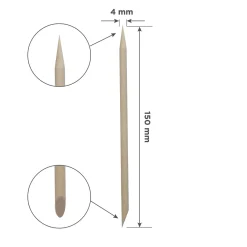 Pro - Lot de 100 Bâtonnets en bois d'oranger 150 mm | Staleks Best