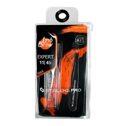 Pro - Pince à épiler pour sourcils EXPERT 11 Type 4 NOIR | Staleks Clearance