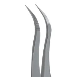 Pro - Pince courbée professionnelle pour extension de Cils avec Nano-encoches EXPERT 45 Type 1 | Staleks Online