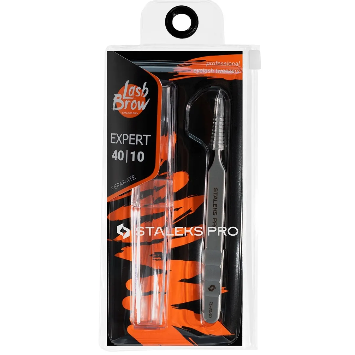 Pro - Pince Droite professionnelle pour extension de Cils EXPERT 40 Type 10 | Staleks Best