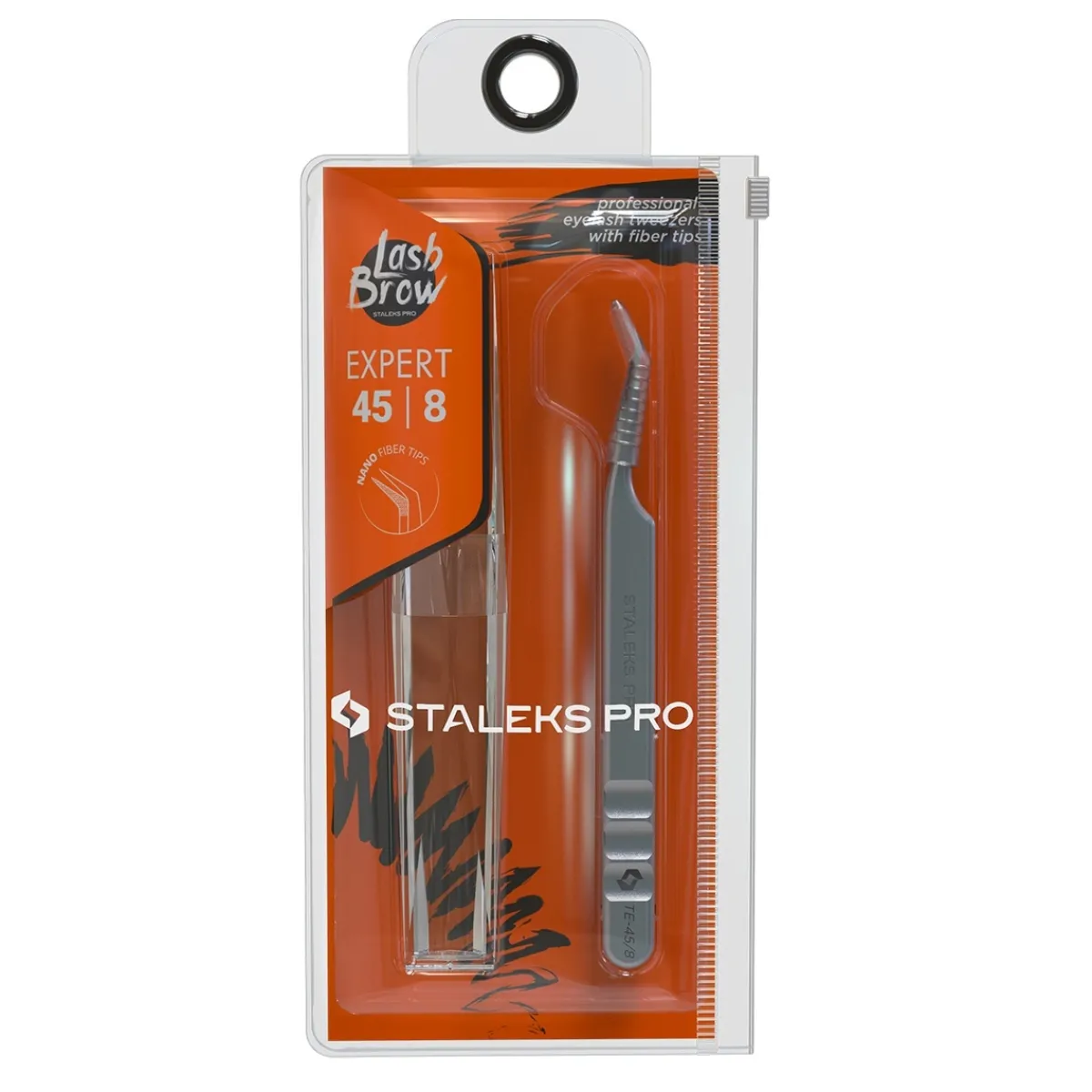 Pro - Pince en Mini L professionnelle pour extension de Cils avec Nano-encoches EXPERT 45 Type 8 | Staleks Online