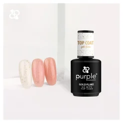 Top Coat GOLD FLAKE 15 ml | Purple Professional Outlet