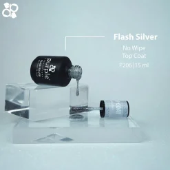Top Coat pailleté FLASH SILVER 15 ml | Purple Professional Discount