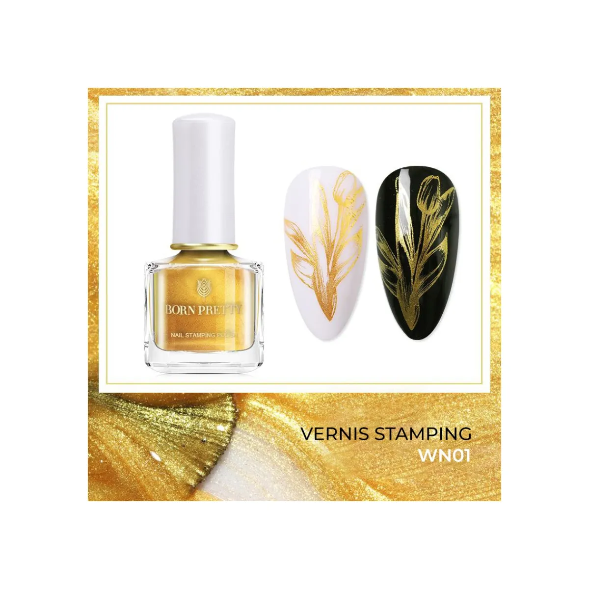 Vernis de STAMPING 6 ml Doré - | Born pretty Outlet