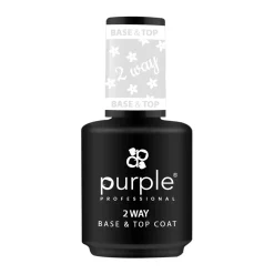 2 WAY BASE & TOP COAT 15 ml | Purple Professional New